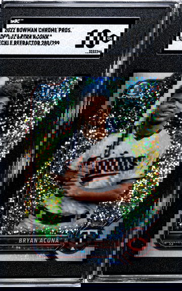 2022 Bowman Chrome Bryan Acuna 1st  Speckle Refractor numbered  280/299