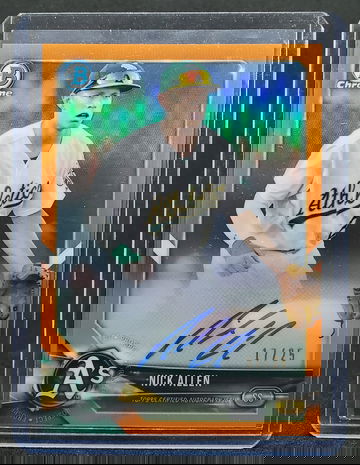 NICK ALLEN 2018 Bowman Chrome ORANGE AUTO 17/25