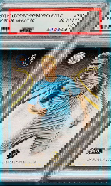 2016 Topps Premier Gold Kevin De Bruyne Manchester City Belgium PSA 10