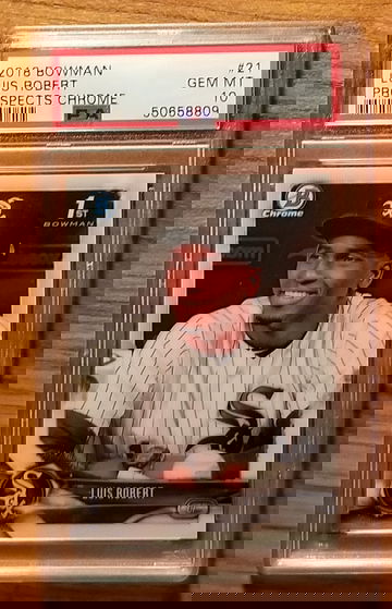 2018 bowman chrome luis robert #21 1st prospects  gem mint 10