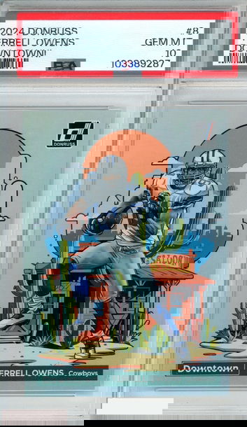 2024 PANINI DONRUSS DOWNTOWN! TERRELL OWENS #8 DALLAS COWBOYS PSA 10 GEM MT