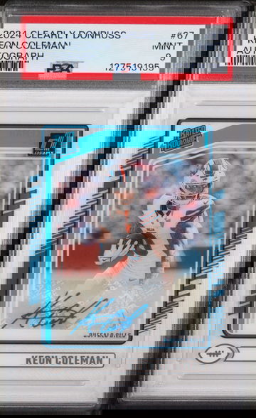 2024 Panini Clearly Donruss Autograph Keon Coleman #67 PSA 9