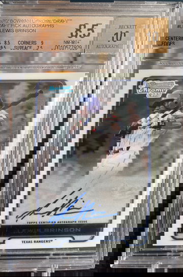 Lewis Brinson 2012 Bowman Chrome Auto BGS 8.5