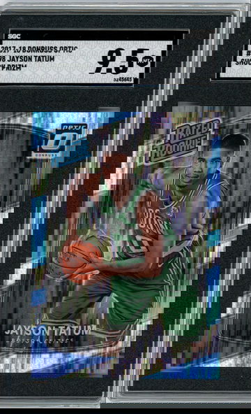 2017-18 Panini Donruss Optic Shock Jayson Tatum Boston Celtics Rated Rookie Card RC SGC 9.5