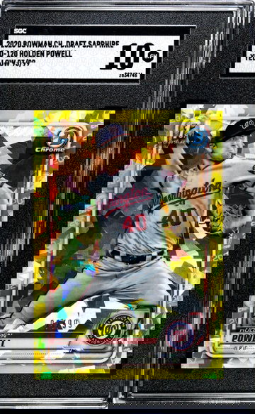 2020 Bowman Chrome #BD-120 Holden Powell Draft Sapphire /99 SGC 10