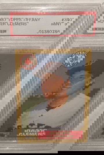 1987 Topps Tiffany #340 Roger Clemens PSA 9