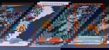 AJ Dillon 2020 RC Lot - 3 Card Lot - Bronze Rated Rookie, Patch Numbered, Prizm Lazer