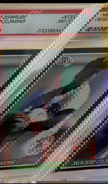 ROGER CLEMENS 1985 DONRUSS ROOKIE PSA 7