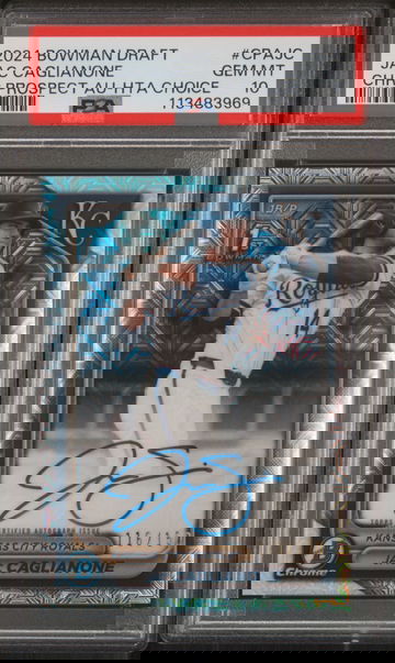 2024 Chrome Draft Autographs Hta Choice Refractors Jac Caglianone #CPAJC /150 PSA 10