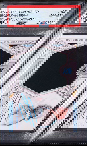 2024 Topps Royalty Tennis Superior Relic Signatures Blue Grigor Dimitrov #GD /25 PSA 8