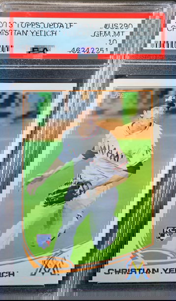 2013 Topps Update Christian Yelich RC PSA 10 Gem Mint