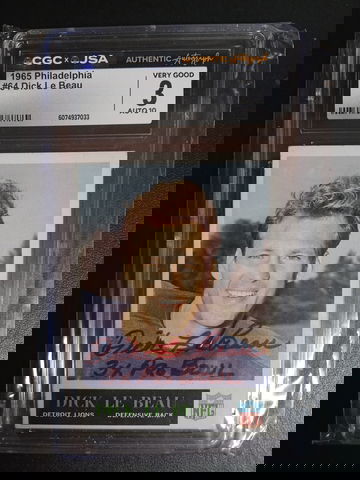 1965 Philadelphia #64 Dick Le Beau RC Auto CGC JSA 