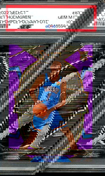 2022 Chet Holmgren Rookie Neon Purple Pulsar FOTL /5 PSA 10