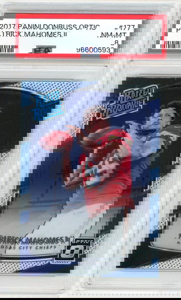2017 Panini Donruss Optic Patrick Mahomes II #177 - PSA 8 NM-MT