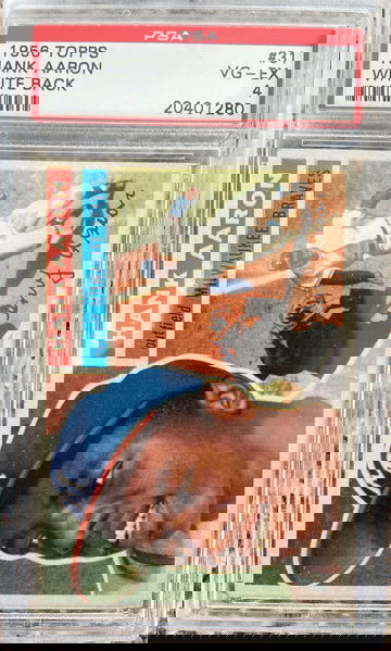 1956 Topps #31 Hank Aaron White Back PSA 4 VG-EX