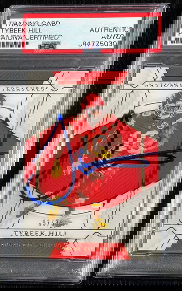  Tyreek Hill 2021 National Treasures Autograph Gold #3/35 #38 PSA/DNA