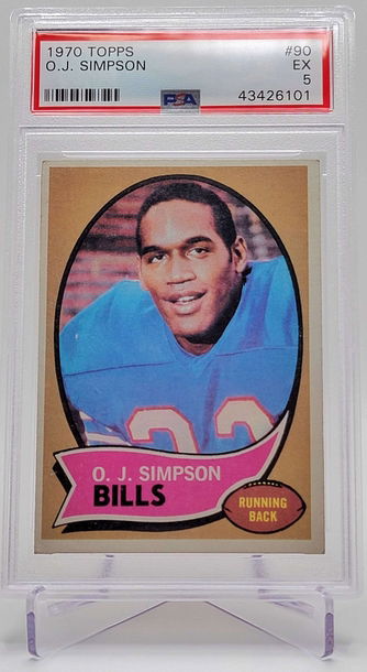 1970 Topps #90 OJ Simpson PSA 5 Rookie RC HOF