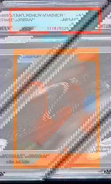 1985 Star Crunch & Munch Michael Jordan PSA 8 MBA Silver Diamond