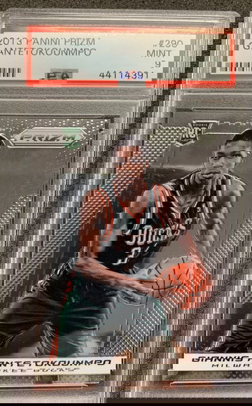 GIANNIS ANTETOKOUNMPO; PRIZM ROOKIE PSA 9 MINT