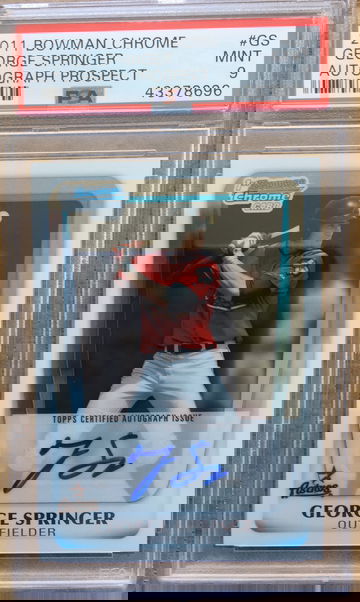 George Springer auto psa 9