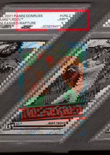 2021 Donruss Unleashed Rapture #2 Mike Trout PSA 9 Angels