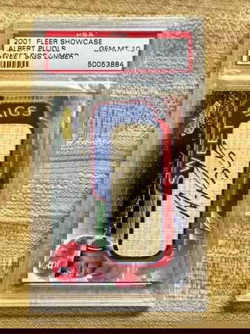 2001 Fleer Showcase Sweet Sigs Lumber Albert Pujols Rookie PSA 10 Gem Mint pop 1