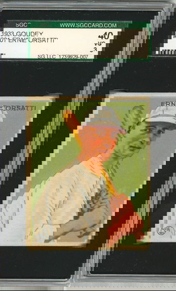 1933 Goudey Ernie Orsatti #201 SGC 3 P1363