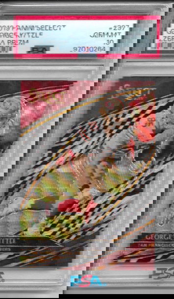 2019 Select George Kittle Zebra Prizm Field Level #297 PSA 10 Gem Mint