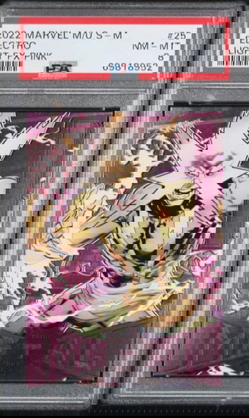 2022 Marvel Metal Spiderman Electro Pink #25 /75 PSA 8