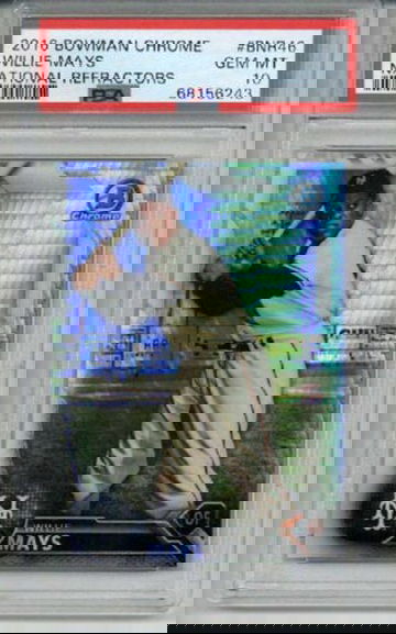 2016 BOWMAN CHROME NATIONAL REFRACTORS WILLI E MAYS CARD GIANTS PSA 10 LOW POP