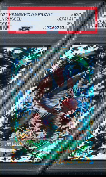 2021 Panini Player of the Day Bill Russell KABOOM! Kaboom /99 PSA 10