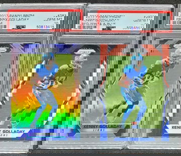 (2) 2017 PRIZM KENNY GOLLADAY SP RC RWB #283 PSA 10 GEM MINT SILVER PRIZM SP RC