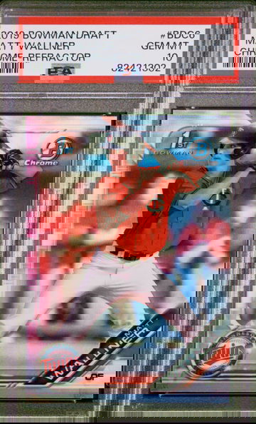 2019 Bowman Draft chrome refractor Matt Wallner PSA 10