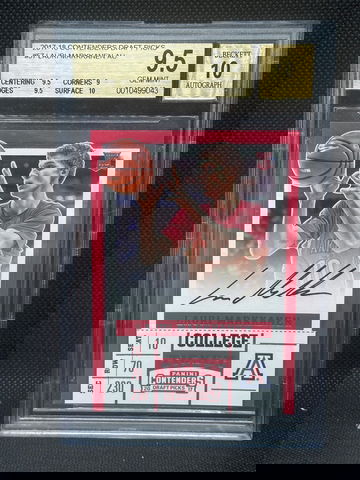 2017-18 Contenders Draft Picks Lauri Markkanen #57 Auto Rookie BGS 9.5 w/ 10 Gem Mint