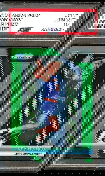2018-19 Panini Kevin Knox Green Prizm Rookie PSA 10 Gem Mint RC #217 