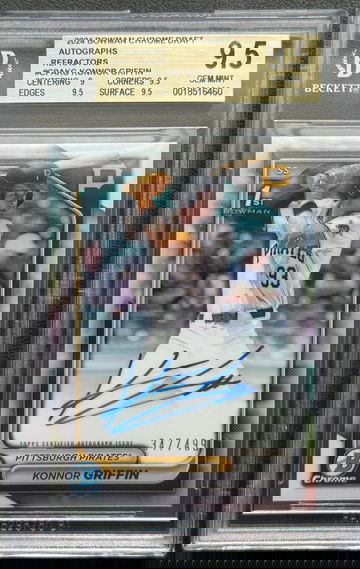 2024 Bowman Draft Konnor Griffin 1st Bowman Chrome Refractor Auto BGS 9.5