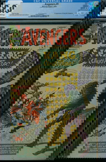 Avengers #8 CGC 8.0 Universal Offwhite Pages 1st app. Kang the Conqueror