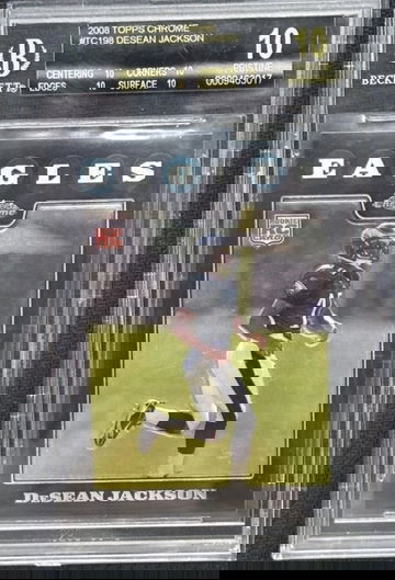 2008 Topps Chrome #TC198 Desean Jackson Rookie Black Label Pristine BGS 10 