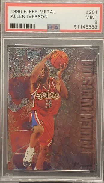 1996 metal allen iverson PSA 9
