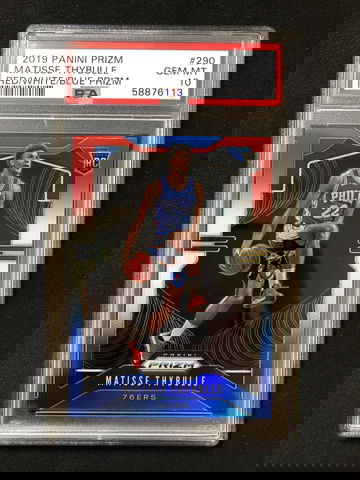 2019 Panini Prizm - Matisse Thybulle - Rookie Red White Blue PSA 10 Gem Mint