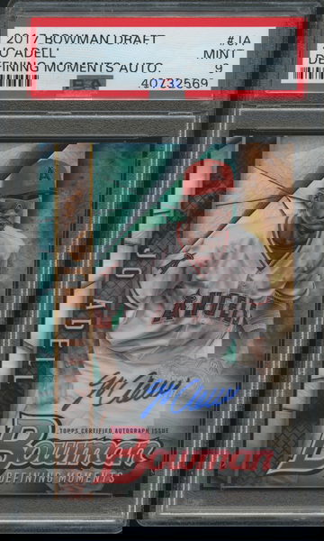 Jo Adell 2017 Bowman Draft Defining Moments Auto /99 PSA 9