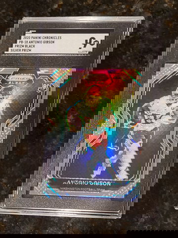 2020 Chronicles Prizm Black Antonio Gibson Silver Prizm Rookie #PB-18 RC SGC 9