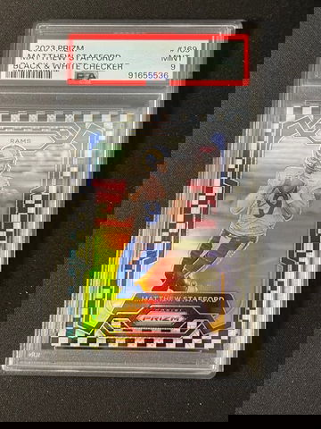 2023 Prizm Black and White #169 Mathew Stafford PSA 9