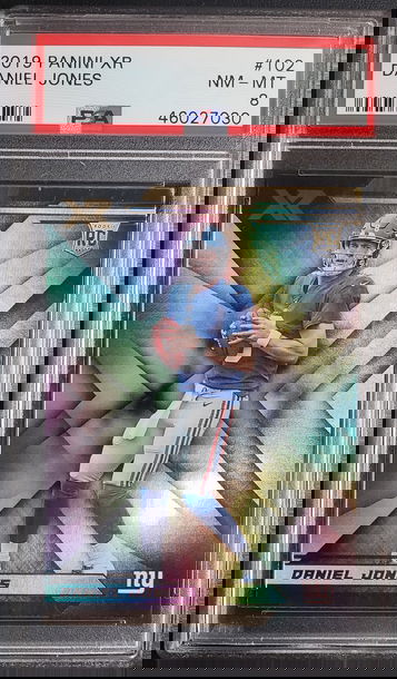 2018 Panini XR #102 Daniel Jones RC  PSA 8 NM-MT