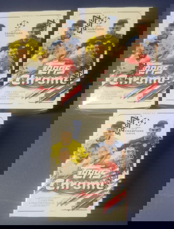 Lot of 3 2020 2021 Topps Chrome Champions League Blaster boxes