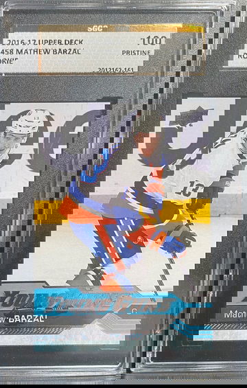 2016-17 Upper Deck Mathew Barzal Young Guns SGC Gold Label Pristine