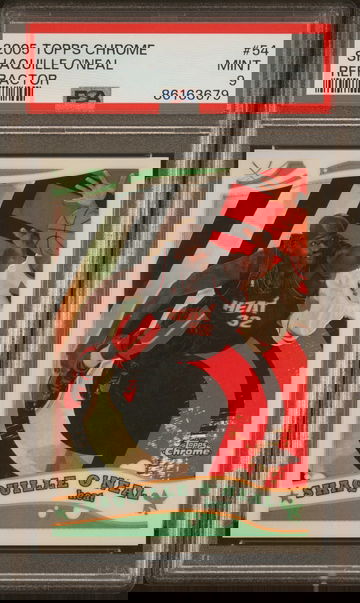 2005 Topps Chrome Refractor #54 Shaquille O'Neal /999 PSA 9