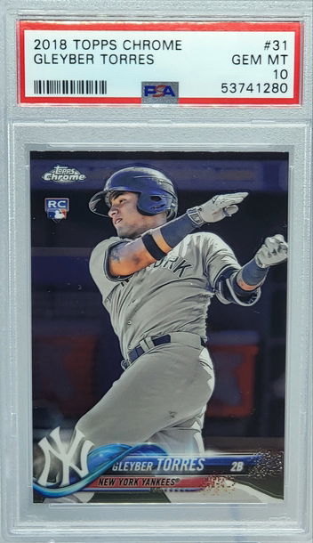2018 Topps Chrome #31 Gleyber Torres PSA 0