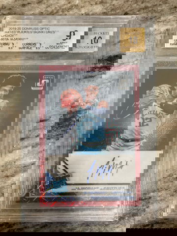 2019-20 DONRUSS OPTIC JA MORANT RATED ROOKIE AUTO CHOICE RED PRIZM BGS 9 w/ 10 auto 