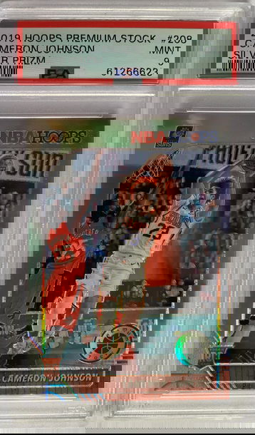2019 Hoops Premium Stock Cameron Johnson Silver Prizm PSA 9